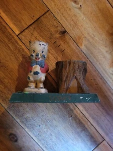 Real Vintage 1940s Porky Pig Metal Trinket Pen Bank Warner Brothers Looney Tunes - Picture 1 of 6