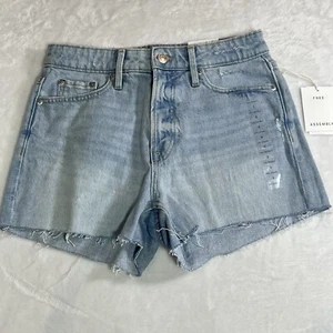 New!Free Assembly Mid Rise Artistic 90’s Denim Cut Off Short Size 2 NWT - Picture 1 of 20