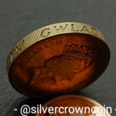 Great Britain 🇬🇧 UK 1 Pound 1985. KM#941. One Dollar coin. Welsh Leek.  - Image 1 of 4