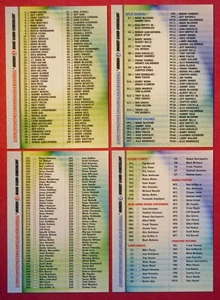 1999 Topps Finest Checklists Complete Set of 4 NM+ - Picture 1 of 2