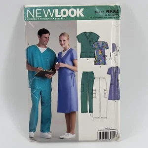 Simplicity New Look Sewing Pattern 6634 Scrubs Uniform Top Pants Dress XS-XL UC - Picture 1 of 3