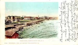 PRINCIPIOS DE 1905 FRENTE AL MAR, NARRAGANSETT PIER RHODE ISLAND POSTAL DE COLECCIÓN (DT 34) - Imagen 1 de 2