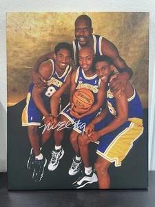Shaq O’Neal & Nick Van Exel Signed 16x20 Canvas (Kobe, Eddie Jones 98 All Stars) - Picture 1 of 6