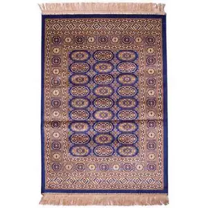 Hallway Runner Carpet Rug Blue 100cm x 137cm Viscose Chiraz 8438-9 Persian New - Picture 1 of 2