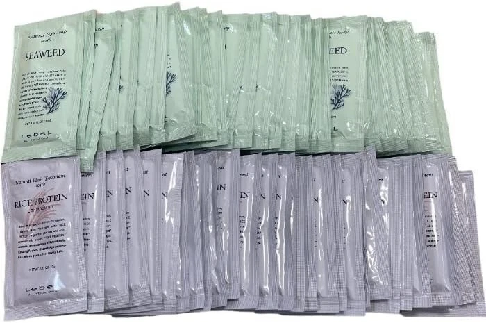 lebel natural hair soap seaweed 10ml&treatment rice protein 10ml 30 sachets each - Image 1 of 1