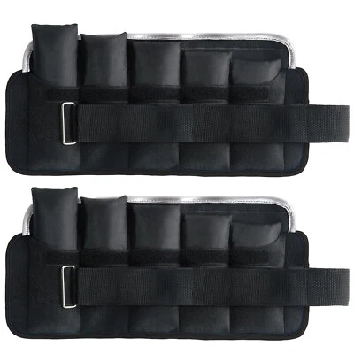 Par de pesos ajustáveis no tornozelo masculino feminino 10 libras peso total 1 a 5 lb por tornozelo - Imagem 1 de 4