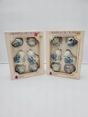 De Colección Bradford Adornos de Navidad Plástico con Escenas de Invierno Caja de 6 De Colección Foto 1 de 4