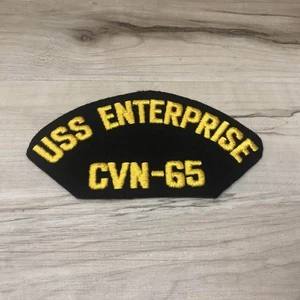 Vintage USS ENTERPRISE CVN-65 US Navy  Aircraft Carrier Sew On / Iron On Patch - Picture 1 of 3