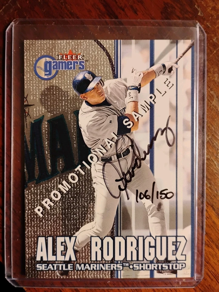 2000 Fleer Gamers Promo Sample Autograph Alex Rodriguez Auto SP/150 - Image 1 of 2