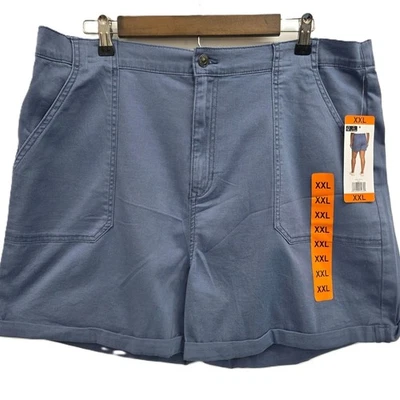 Gloria Vanderbilt Womens XXL Blue Utility Cargo Shorts High Rise Rolled Cuff NWT - Image 1 of 4