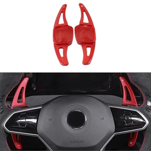 Rot Lenkrad-Schaltwippen-Erweiterung für VW Golf 8 Atlas Sharan CC Touareg - Bild 1 von 14