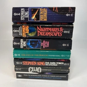 Lot of 7 Stephen King Paperback Books Eyes Of The Dragon Cujo Dark Tower - Imagen 1 de 15