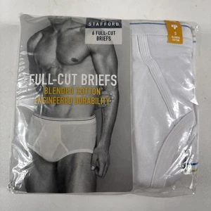 NEW Stafford 6 Pack Full Cut Briefs Blended Cotton Underwear SIZE S - Picture 1 of 10