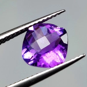 1.82 Ct Natural Purple Amethyst Top Luster Cushion Cut - 8208 - Picture 1 of 2