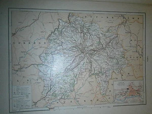 Carte géographique Année 1914 Département du Cantal - Imagen 1 de 1