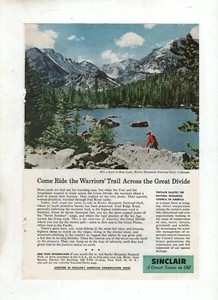 "Sinclair ""Rocky Mountain National Park"" - annuncio rivista vintage - 1959 - 7"" X 10" - Foto 1 di 2