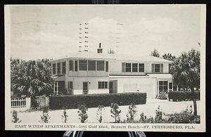 Postal East Winds Apartamentos San Petersburgo Foto Real Florida FL Cromo - Imagen 1 de 8