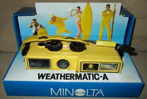 MINOLTA Weathermatic-A Pocket Camera - Underwater Waterproof 110 Film with Box - Picture 1 of 15