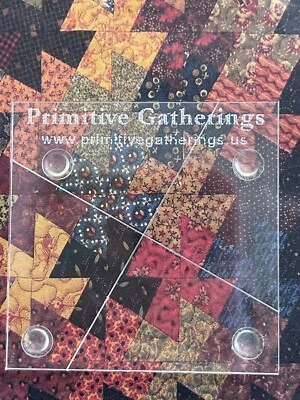 Quilting Primitive Gatherings Primitive Pinwheels Pattern + Acrylic Template - Image 1 of 4