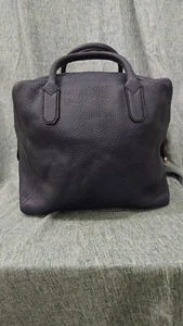 Borsa a mano grande Bruno Magli Blu Pelle Italiana Medici Cubo RARA! - Foto 1 di 24