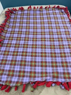 Plaid Fleece Tied Blanket - Image 1 of 4