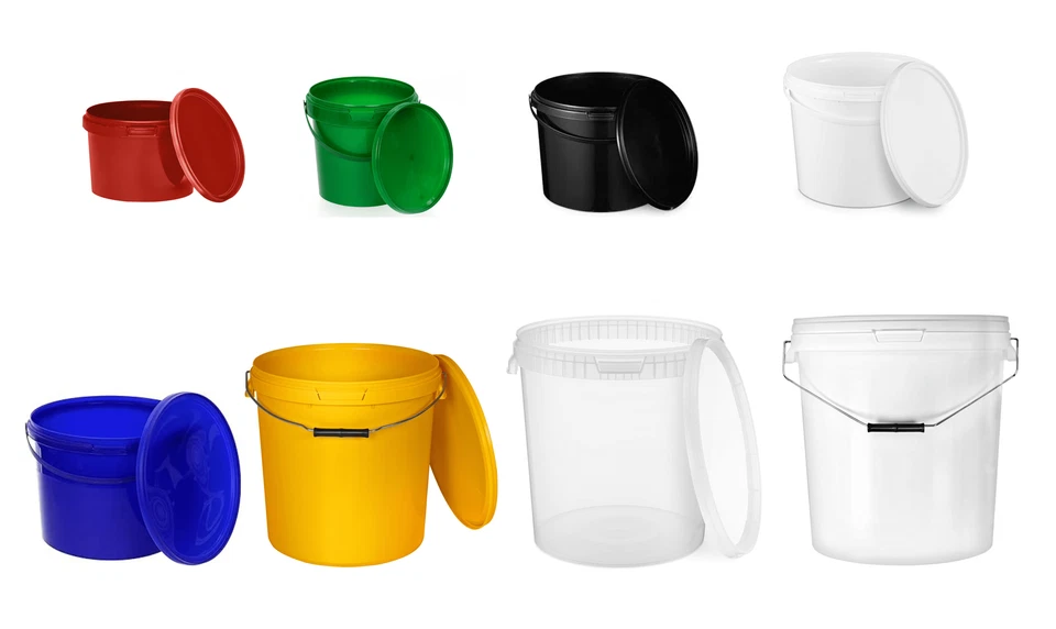 Eimer mit Deckel 0,5 1 3 5 10 20 30 L Liter Leereimer Kübel lebensmittelecht - Bild 1 von 1