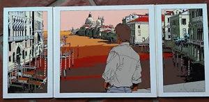 FRANCQ - Triptyque LARGO WINCH : VOIR VENISE...ET MOURIR - Sérigraphié 1998 - Picture 1 of 2