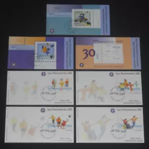 Alemania 1997, 2001 deportes divertidos, deportes para los 7 folletos semipostales privados NH - Imagen 1 de 1