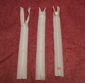Hochwertiger Elfenbein YKK Reißverschluss unsichtbar geschlossenes Ende Reißverschluss für Braut-/Abendkleid20cm - Bild 1 von 3