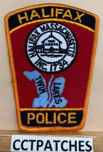 HALIFAX, MASSACHUSETTS POLICE RED/ORANGE SHOULDER PATCH MA - Picture 1 of 2