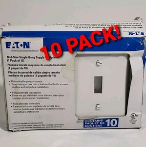 Confezione da 10 *Eaton Piastra da Parete a Levetta Media a 1 Velocità, Bianco - Foto 1 di 6
