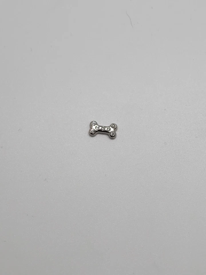 Crystal Dog Bone Floating Charm #204 For Your Origami Owl Necklace Free Shipping - Image 1 of 1