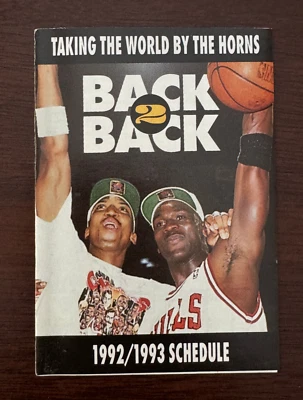 1992-93 Chicago Bulls - Pocket Schedule / Calendar - NBA Basketball - Miller GD - Image 1 of 2