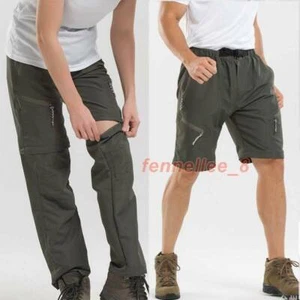 2 in 1 Men Zip Off Legs Convertible Cargo Work Pants Trousers Multi May Wear - Picture 1 of 21