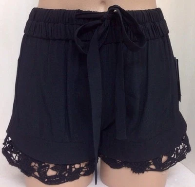 Iro 短裤黑色刺绣装饰全新带标签 34 码  — 第 1/4 张图片