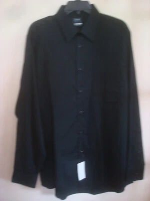 Mens Dress Shirt Arrow Black Size Large 16-16 -1/2 Slim - Image 1 of 2