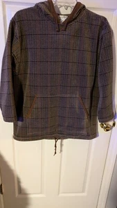 Vintage Jones New York Sport Damen braun/kariert Velours Pullover Kapuze Jacke, Gr. M - Bild 1 von 5