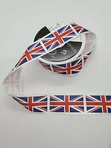 35mm Berisfords Satin Union Jack Ribbon Flags Various lengths, United Kingdom - Picture 1 of 2