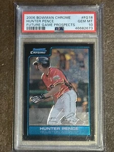 2006 Bowman Chrome Future Game Prospects #FG18 Hunter Pence RC PSA 10 GEM MINT - Picture 1 of 2