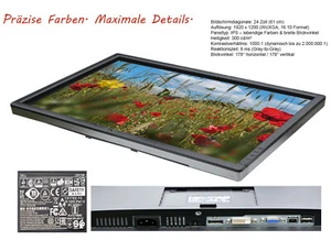 Dell 24 " 61cm IPS Monitor Ultrasharp U2412MC 1920x1200 LED Display Port DVI - Picture 1 of 5
