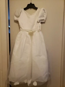 Tip Top Kids First Communion Dress White Vestido de Primera Comunion Size 8 - Picture 1 of 5