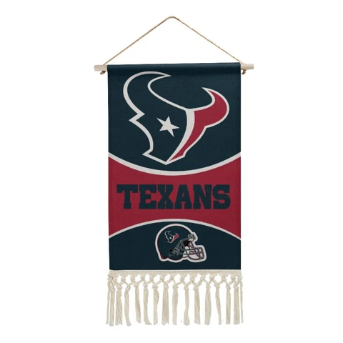 Houston Texans Cotton and Linen Hanging Posters+Wood Rod+hanging Rope Cover