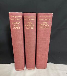 Lot de livres 3 volumes The Story of Civilization Will Durant & Ariel Durant - 3, 5, 6