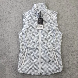 Zero Restriction Shirt Womens Small Pockets Geometric Print Performance Full Zip - Picture 1 of 7