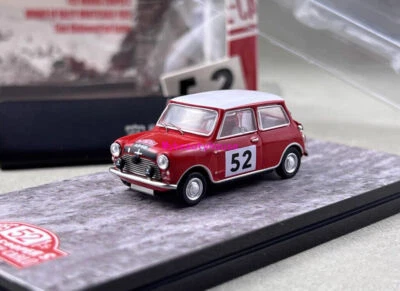 GCD 1:64 Red Mini #52 Morris Cooper S Rallye Sport Model Diecast Metal Car - Image 1 of 4