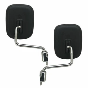Door Mirrors PAIR Chrome & Black Fits Toyota Landcruiser 40 Series FJ45 HJ47  - Picture 1 of 4