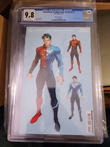 Adventures of Superman Jon Kent #1 Dan Mora diseño 1:100/vidrio manchado CGC 9,8 casi nuevo/m - Imagen 1 de 4