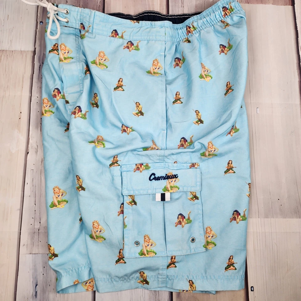 Pantalones Cortos Daniel Cremieux Para Hombres Grandes Equipo de Surf Azul Hula Niñas Hawaiano Carga Foto 1 de 4