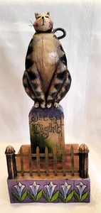 Jim Shore Figurine Sleep Tight ~ Black Cat on Tomb Stone 118101 2004 Halloween - Picture 1 of 15