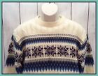 High Sierra by Mervynes Mens Snowflake Ski Ugly Christmas Sweater Size L Vintage